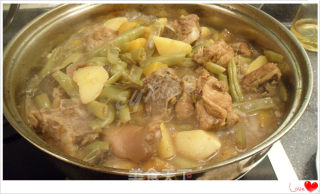 尾骨炖豆角南瓜的做法步骤：13