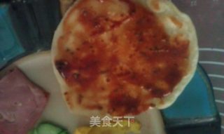 蕃茄黄瓜火腿面饼卷的做法步骤：8
