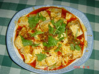 红油肉末豆腐的做法步骤：4