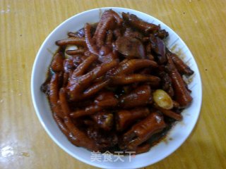 鸡爪烧鸭心的做法步骤：6