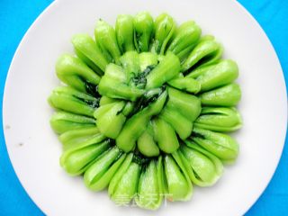青菜也可以很漂亮之------油爆青菜的做法步骤：9