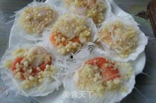 蒜蓉粉丝蒸扇贝的做法步骤：7