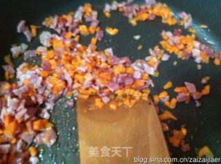 培根菠菜肉松卷的做法步骤：1