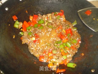 辣椒炒鸡杂的做法步骤：6