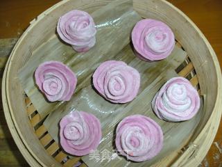 【浓情七夕浪漫情怀】杏玫瑰花卷的做法步骤：16