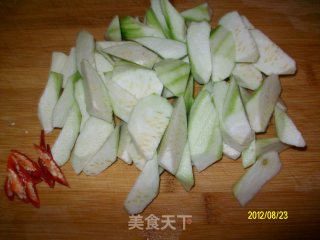 丝瓜炒毛豆的做法步骤：4