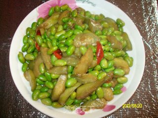 丝瓜炒毛豆的做法步骤：7