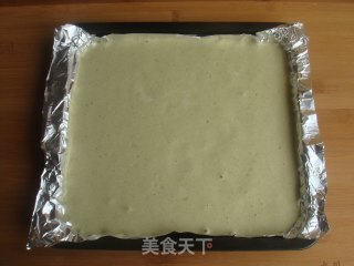 抹茶红豆蛋糕卷的做法步骤：9
