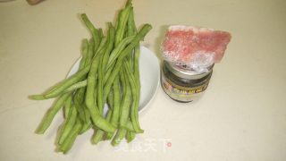 榄菜肉沫四季豆的做法步骤：1