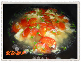 大喜大牛肉粉版番茄蛋花汤的做法步骤：5