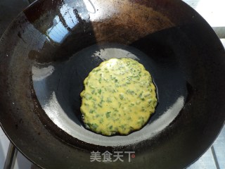 快手早餐——韭菜蛋饼的做法步骤：5