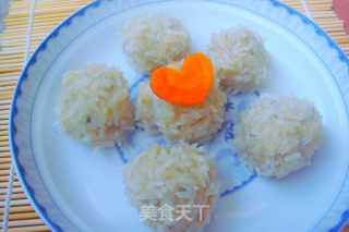 珍珠丸子---电饭煲蒸出的美味的做法步骤：11