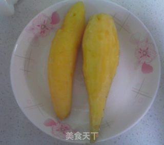 鲜果奶香红薯泥的做法步骤：1