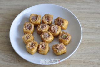 油豆腐塞肉的做法步骤：4