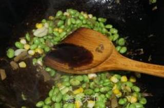雪菜玉米炒毛豆的做法步骤：4