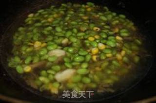 雪菜玉米炒毛豆的做法步骤：5