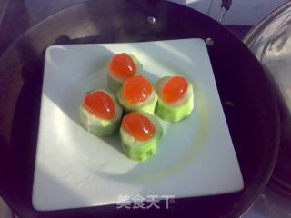 咸蛋黄蒸丝瓜的做法步骤：5