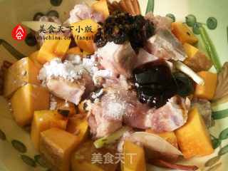 【蒸营养】豆豉南瓜蒸排骨的做法步骤：4