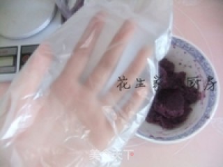 紫薯蜜豆茶巾绞的做法步骤：3