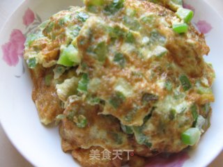 苦瓜菜椒蛋饼的做法步骤：5