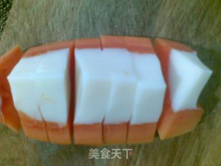 诱人甜点——木瓜椰奶冻的做法步骤：7