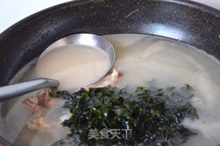 裙菜排骨汤的做法步骤：5