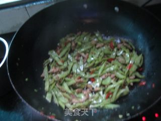 峨眉豆丝炒瘦肉----农家菜的做法步骤：6