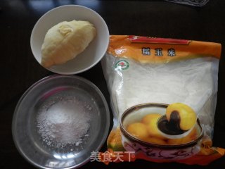 糯玉米榴莲卷的做法步骤：1