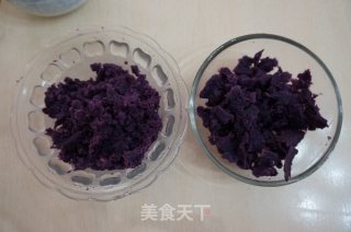 紫薯皇冠面包的做法步骤：2