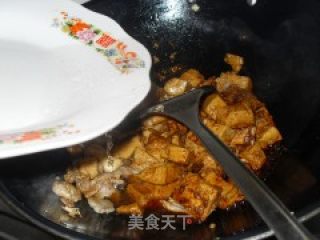 肉片炒老豆腐的做法步骤：7