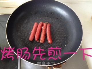 简易版热狗+被蛋卷的做法步骤：1