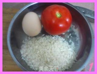 西红柿蛋花粥的做法步骤：1