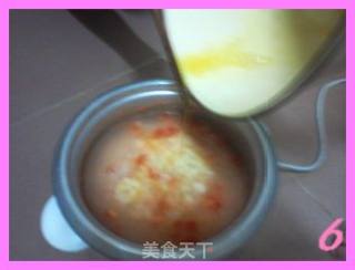 西红柿蛋花粥的做法步骤：6