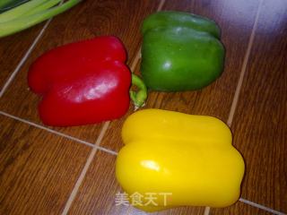 彩椒拌饭的做法步骤：1