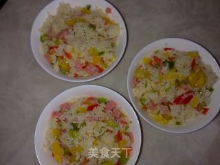 彩椒拌饭的做法步骤：15