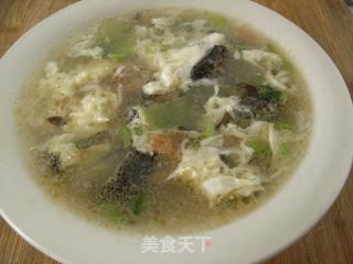 西瓜翠烧海米鸡蛋汤的做法步骤：6