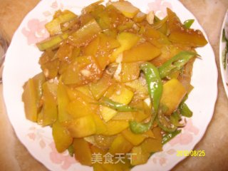 时令尝鲜菜----------炒倭瓜的做法步骤：5