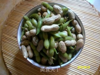 花生煮毛豆豆的做法步骤：6