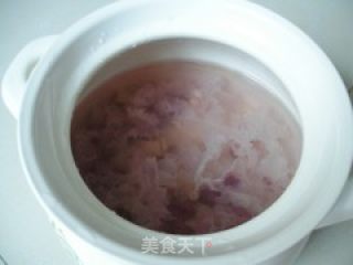 紫薯莲子银耳羹的做法步骤：6