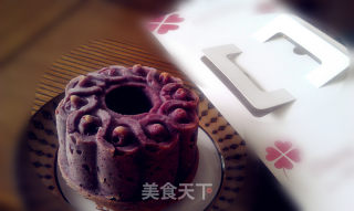 香草紫薯蛋糕的做法步骤：9