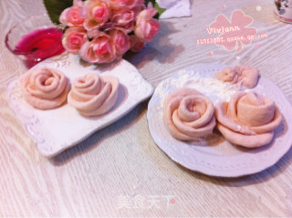 "心情美食"玫瑰花型馒头－唯美花卷的做法步骤：12