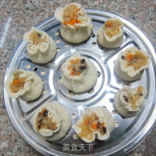 夜里绽放的花—糯米烧卖的做法步骤：9