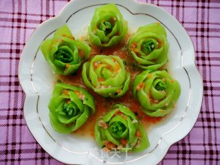 张炎家创意菜之一------浇汁青菜花的做法步骤：12