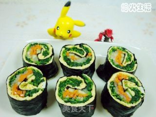 让孩子爱上吃菜——紫菜蔬菜卷的做法步骤：10