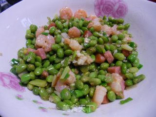 青豆炒虾仁的做法步骤：2