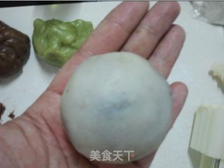 彩色冰皮月饼的做法步骤：8