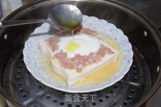营养小菜。。。肉末鸡蛋蒸豆腐的做法步骤：8