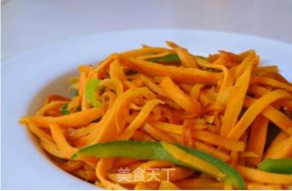 素食主义—甜脆红薯丝的做法步骤：8