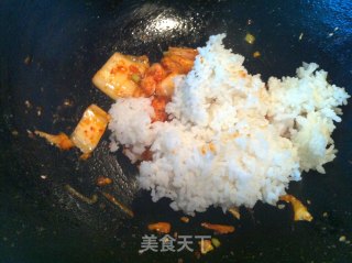 辣白菜炒饭----简单快捷早餐（三）的做法步骤：5