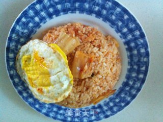 辣白菜炒饭----简单快捷早餐（三）的做法步骤：6